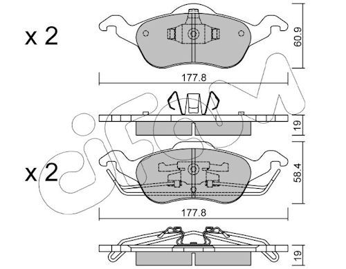 CIFAM 822-291-0 Brake pad set, disc brake