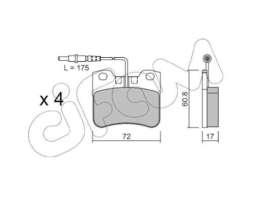 CIFAM 822-060-1 Brake pad set, disc brake
