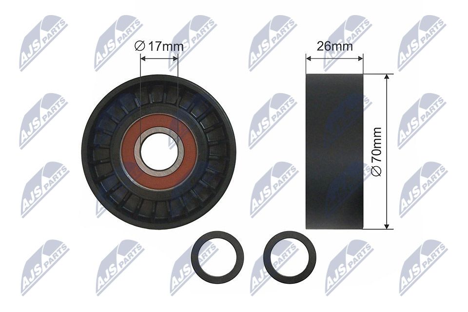 NTY RNK-BM-004 Tensioner pulley, v-ribbed belt