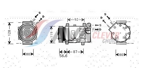 AVA CLEVER CHOICE CNAK238 Compressor, air conditioning
