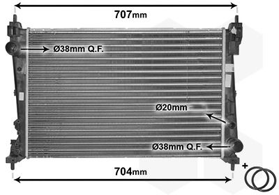 VAN WEZEL 17002312 Radiator, engine cooling
