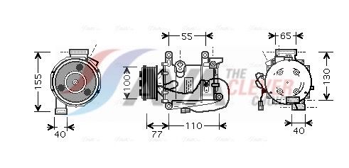 AVA CLEVER CHOICE HDAK208 Compressor, air conditioning