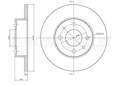 CIFAM 800-156 Brake disc