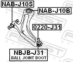 Mounting, control/trailing arm-1