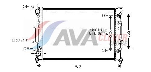 AVA CLEVER CHOICE AIA2122 Radiator, engine cooling