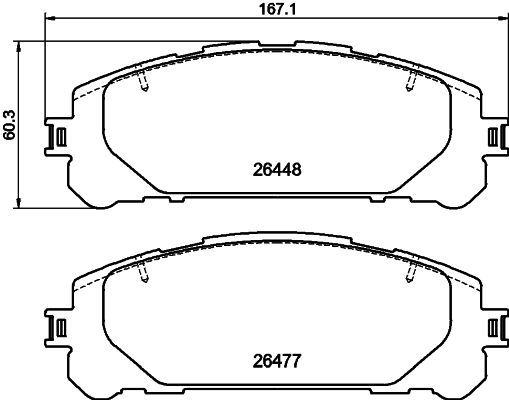 HELLA 8DB 355 043-871 Brake pad set, disc brake