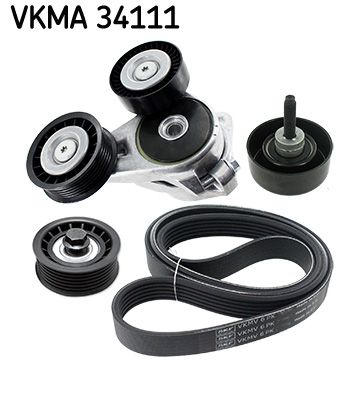 SKF VKMA 34111 V formos rumbuotas diržas, komplektas