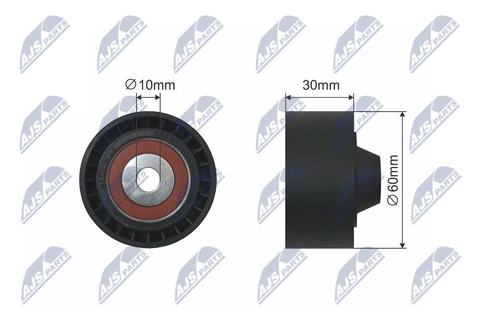 NTY RNK-RE-005 Deflection/guide pulley, v-ribbed belt