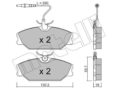 METELLI 22-0142-0 Brake pad set, disc brake