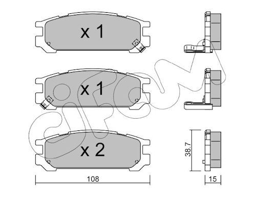 CIFAM 822-204-0 Brake pad set, disc brake