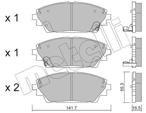 METELLI 22-0992-0 Brake pad set, disc brake