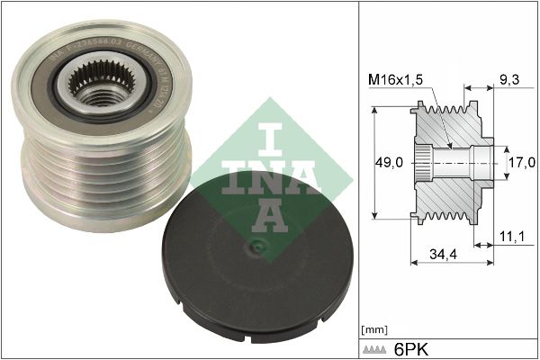SCHAEFFLER INA 535 0075 10 Alternator freewheel clutch