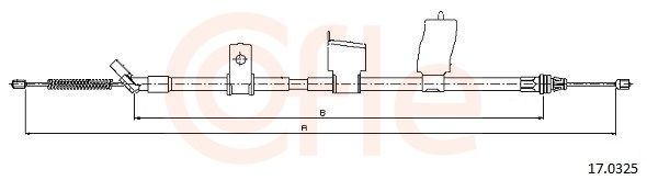 COFLE 17.0325 Cable pull, parking brake