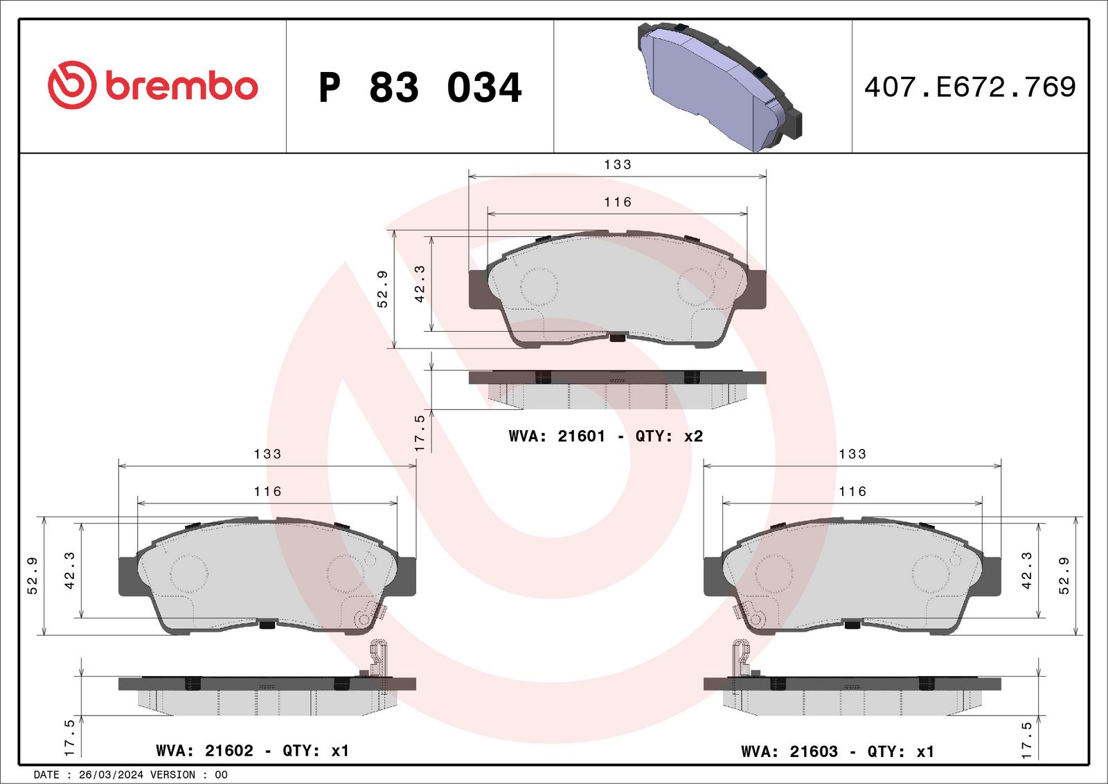 Brake Pad Set, disc brake-1
