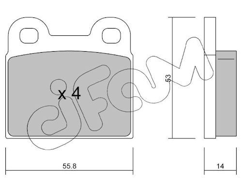CIFAM 822-002-0 Brake pad set, disc brake