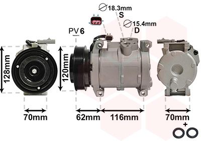 VAN WEZEL 0700K109 Compressor, air conditioning
