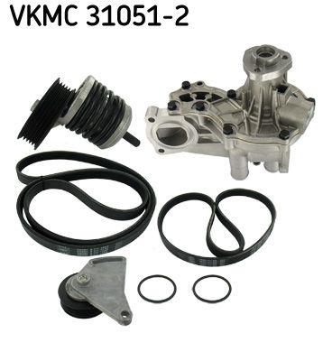 SKF VERTEVO VKMC 31051-2 Water pump + v-ribbed belt kit