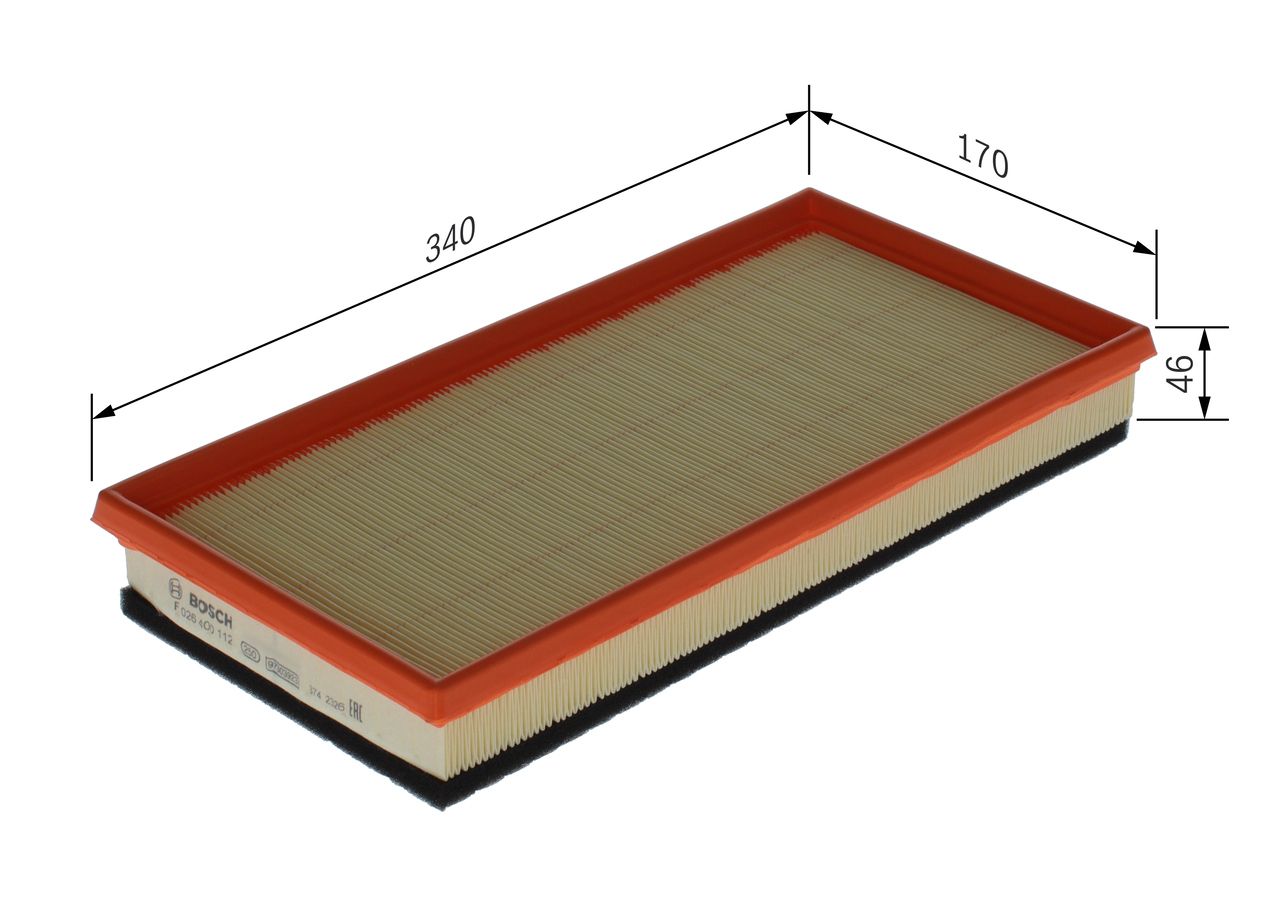 BOSCH F 026 400 112 Air filter