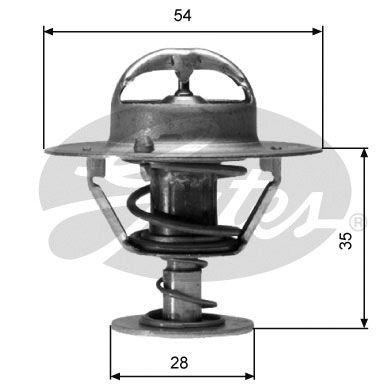 GATES TH04282G1 Thermostat, coolant