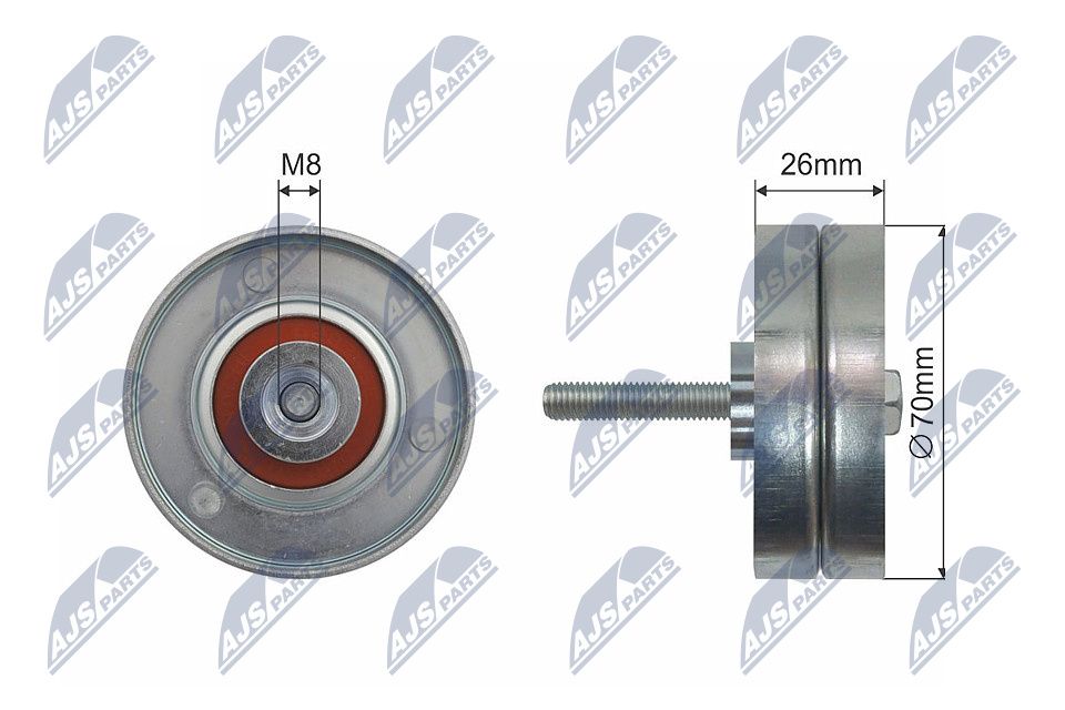 NTY RNK-MZ-014 Deflection pulley/guide pulley, v-belt