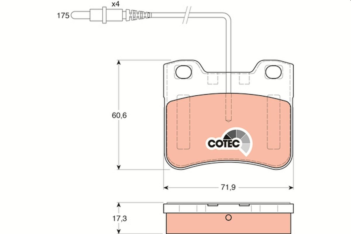 TRW GDB1031 Brake pad set, disc brake