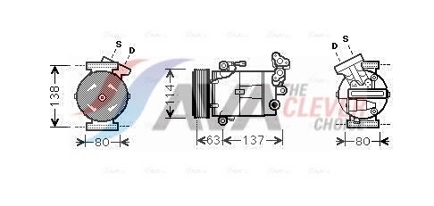 AVA CLEVER CHOICE RTAK437 Compressor, air conditioning