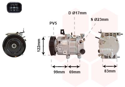 VAN WEZEL 8201K717 Compressor, air conditioning
