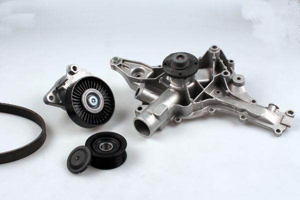 HEPU PK01480 Water pump + v-ribbed belt kit