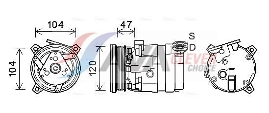 AVA CLEVER CHOICE CTAK054 Compressor, air conditioning