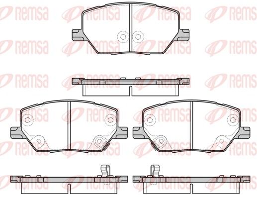 REMSA 1640.02 Brake pad set, disc brake