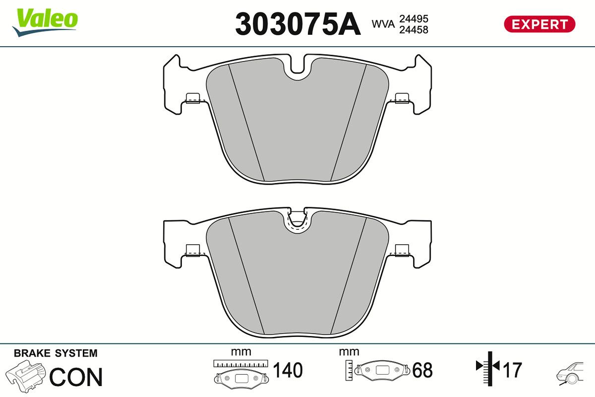 VALEO 303075A Brake pad set, disc brake