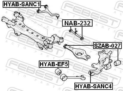 Mounting, control/trailing arm-1
