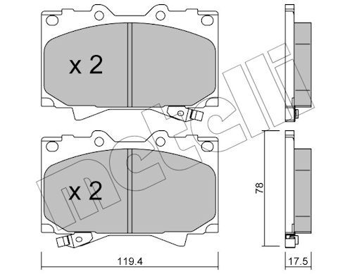 METELLI 22-0452-0 Brake pad set, disc brake
