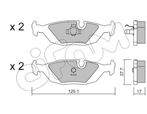 CIFAM 822-070-1 Brake pad set, disc brake