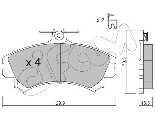 CIFAM 822-216-0 Brake pad set, disc brake