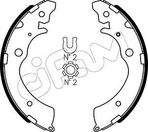 CIFAM 153-154 Brake shoe set