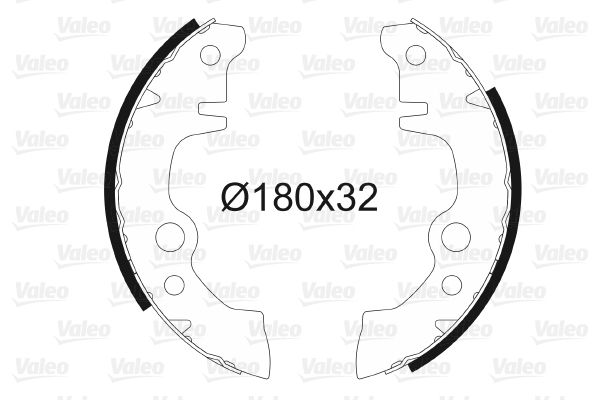 VALEO 562101 Brake shoe set