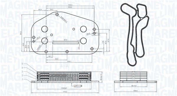 MAGNETI MARELLI 350300004500 Oil cooler, engine oil