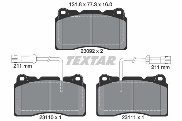 TEXTAR 2309201 Brake pad set, disc brake
