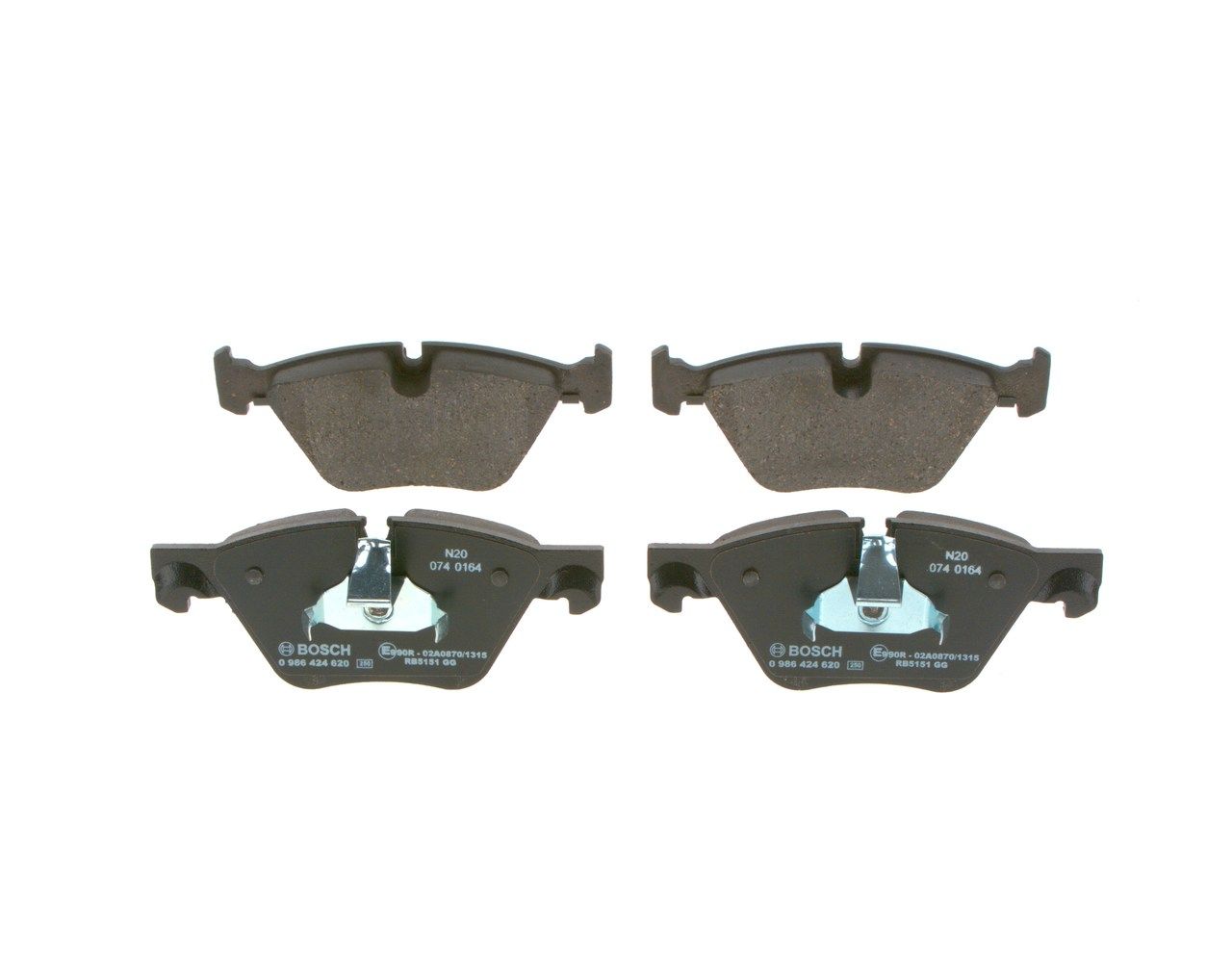 BOSCH 0 986 424 620 Brake pad set, disc brake