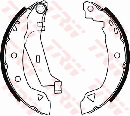 TRW GS8538 Brake shoe set
