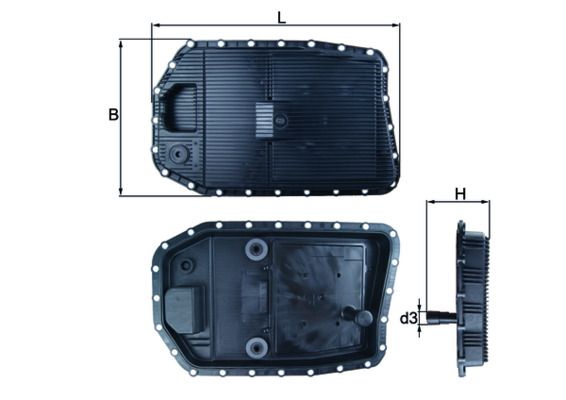 KNECHT HX 154 Oil sump, automatic transmission