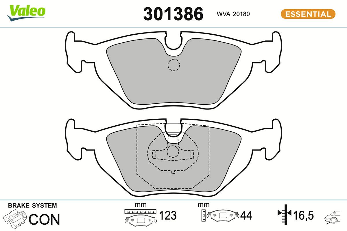 VALEO 301386 Brake pad set, disc brake