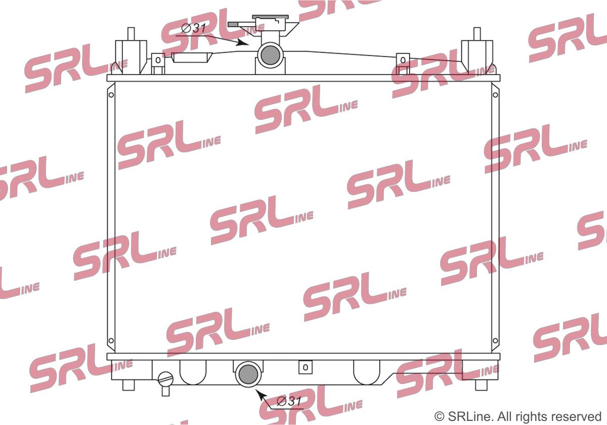 SRLINE 810308-1 Radiator, engine cooling