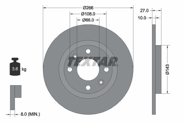 TEXTAR 92029900 Brake disc
