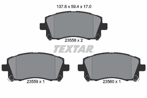 TEXTAR 2355802 Brake pad set, disc brake
