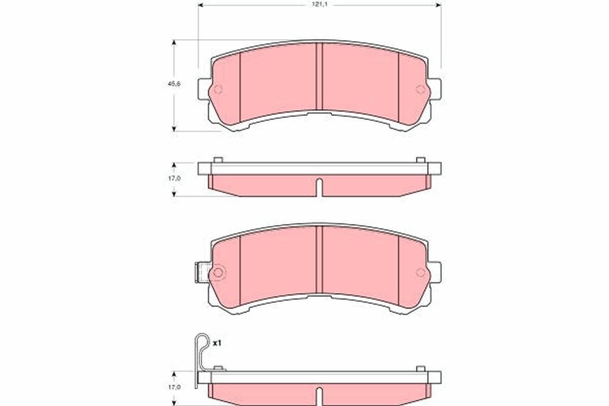 TRW GDB3362 Brake pad set, disc brake