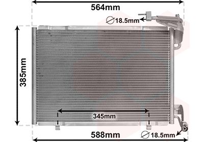 VAN WEZEL 18015711 Condenser, air conditioning
