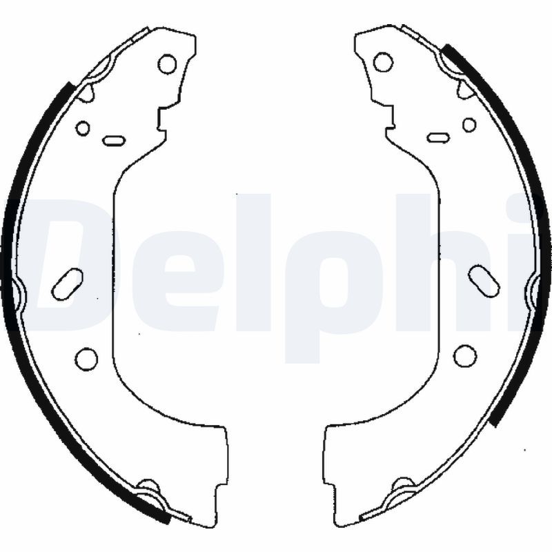 DELPHI LS1715 Brake shoe set