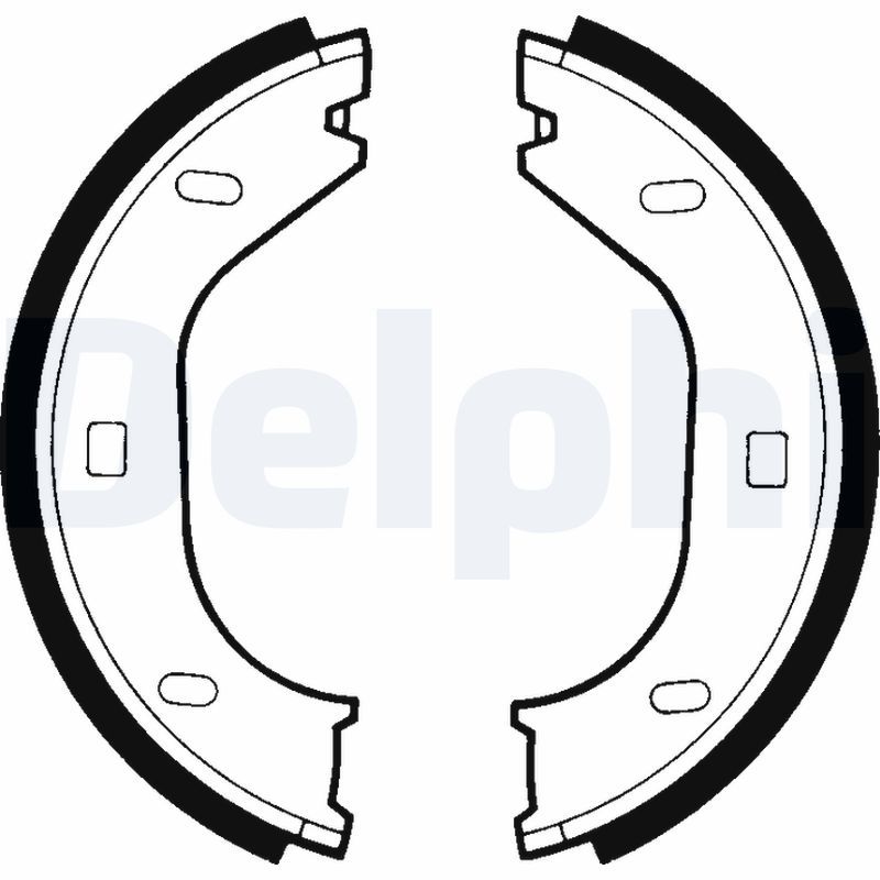 DELPHI LS1370 Brake shoe set, parking brake
